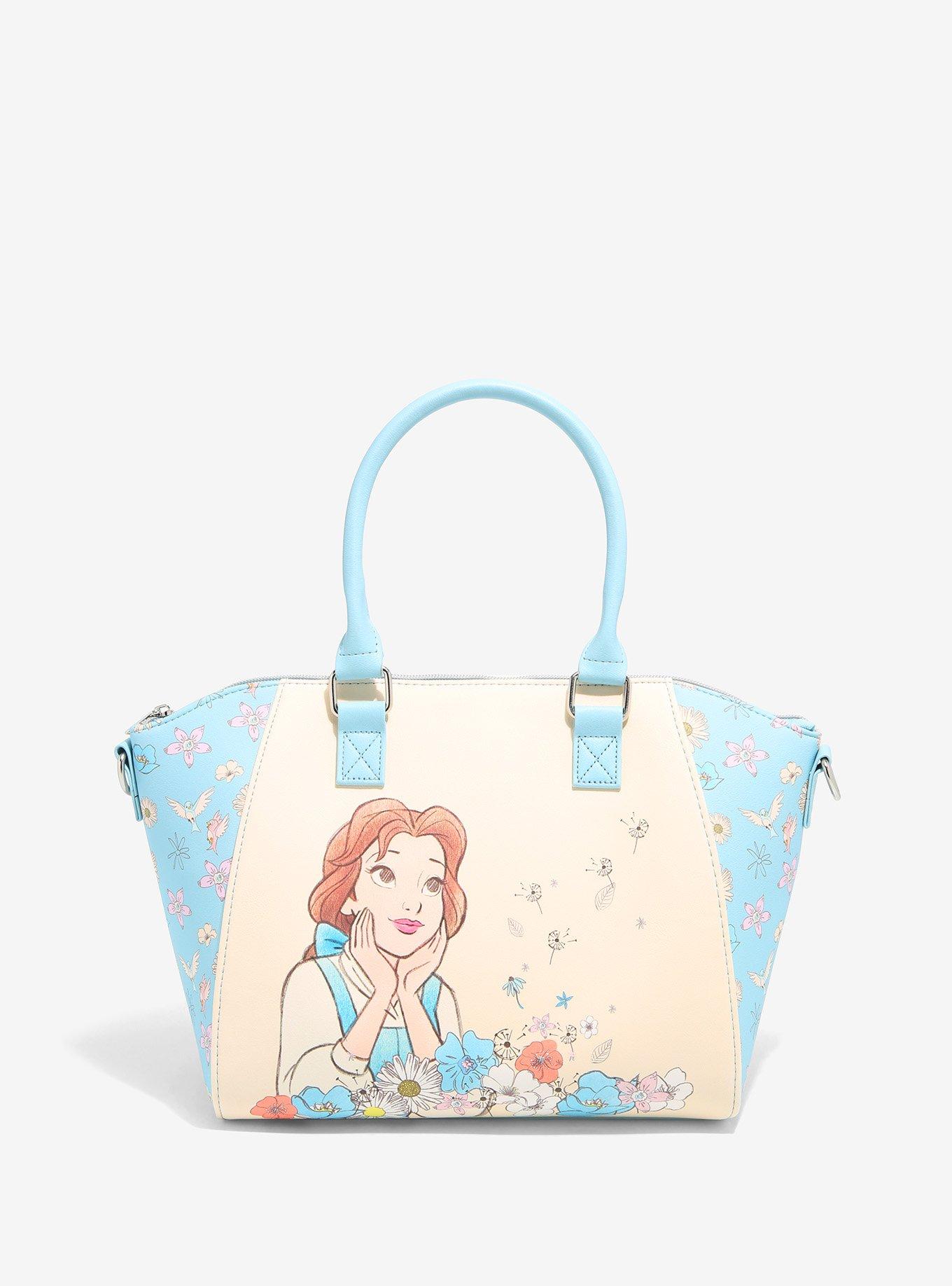 Loungefly disney beauty and 2025 the beast belle reading satchel