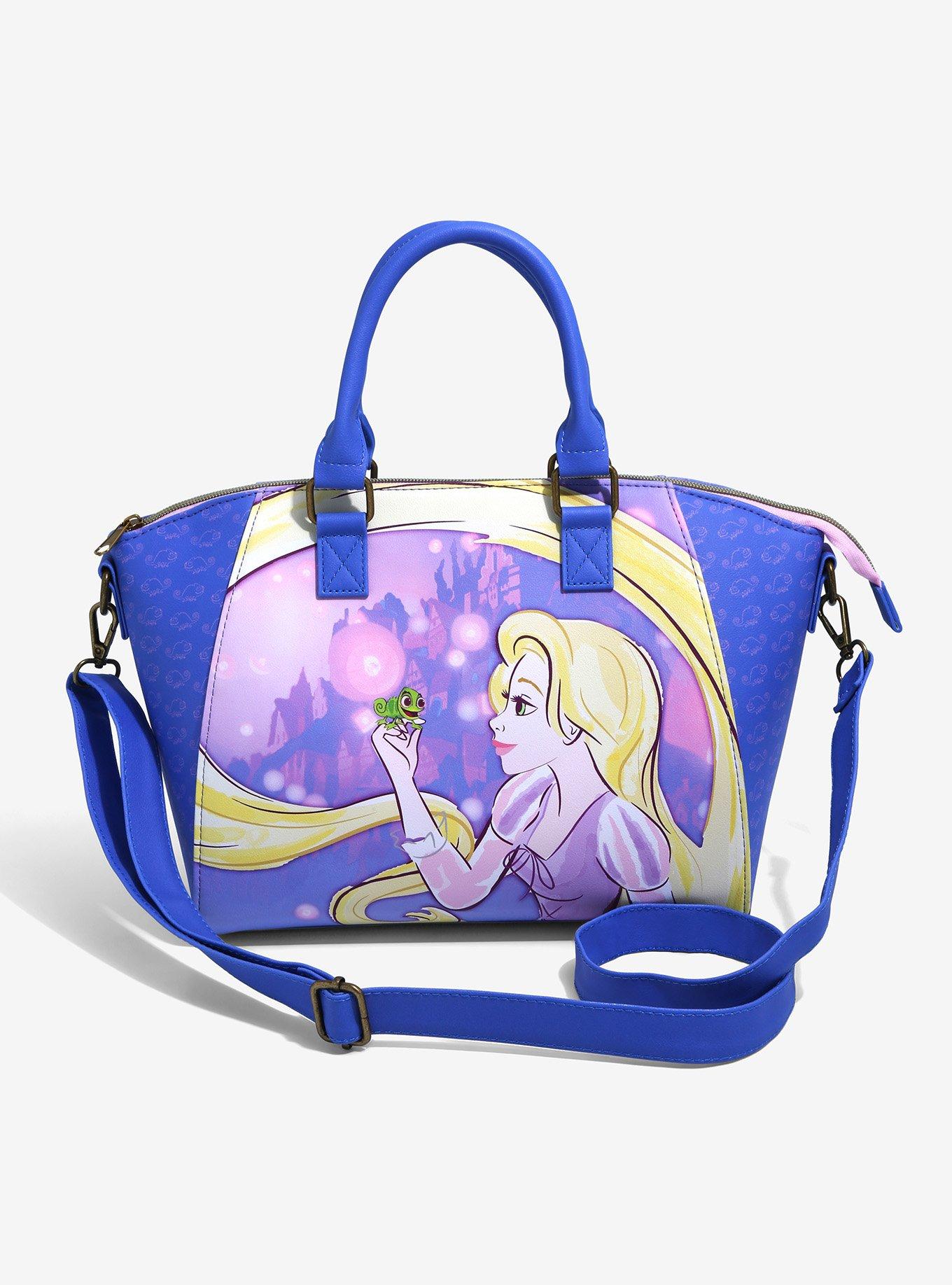 Loungefly Disney Tangled Tower Scene Womens Double Strap Shoulder Bag Purse