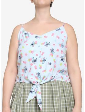 Disney Lilo & Stitch Floral Tie-Front Girls Tank Top Plus Size, , hi-res