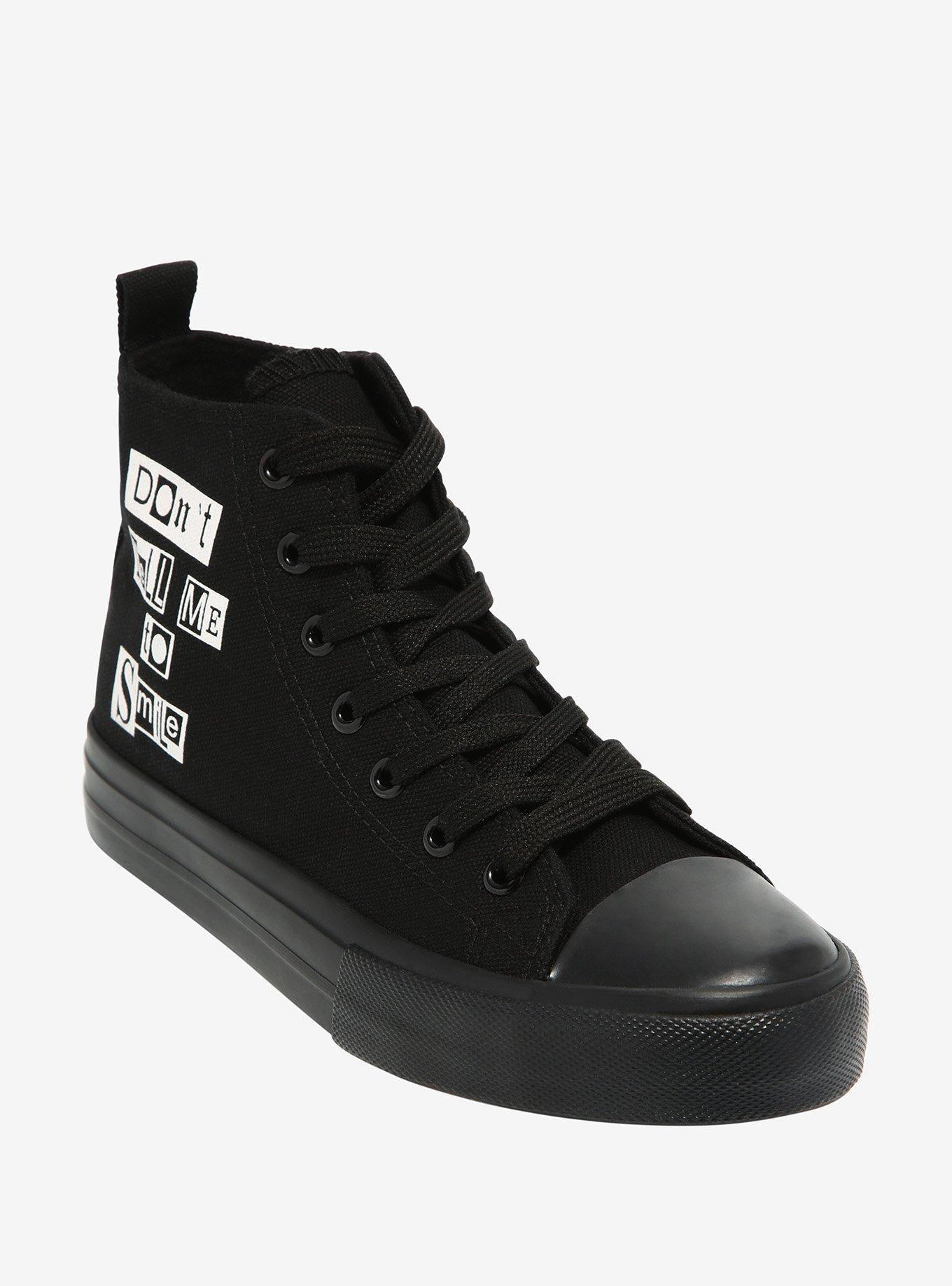 Black Don't Smile Hi-Top Sneakers, MULTI, hi-res