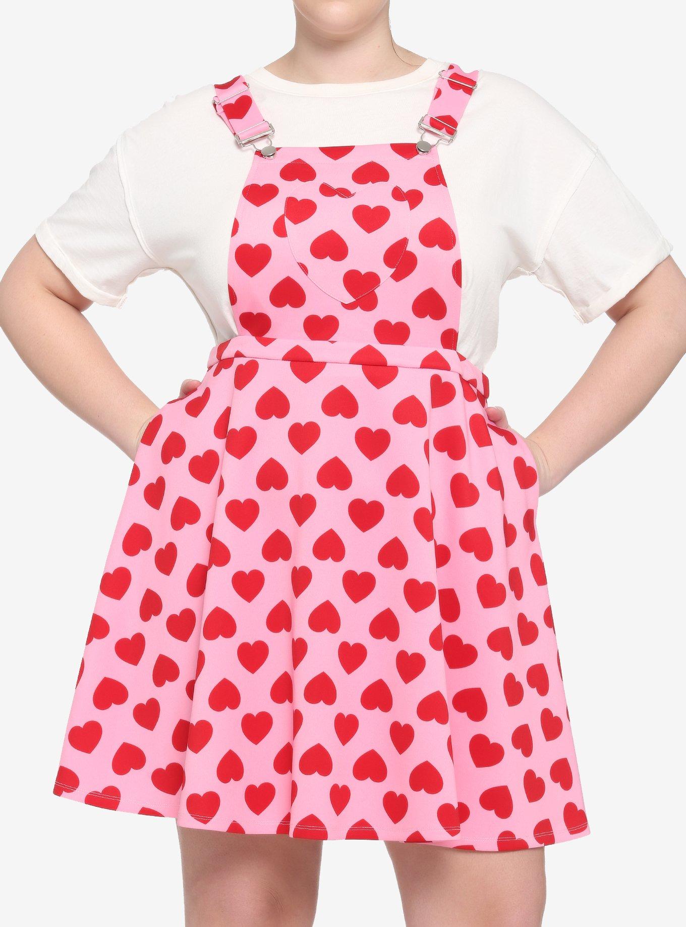 Pink & Red Heart Skirtall Plus Size, MULTI, hi-res