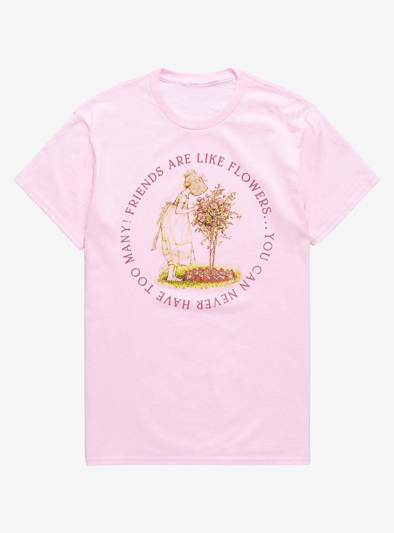 Holly Hobbie Friends are Like Flowers Retro Women&rsquo;s T-Shirt - BoxLunch Exclusive, LIGHT PINK, hi-res