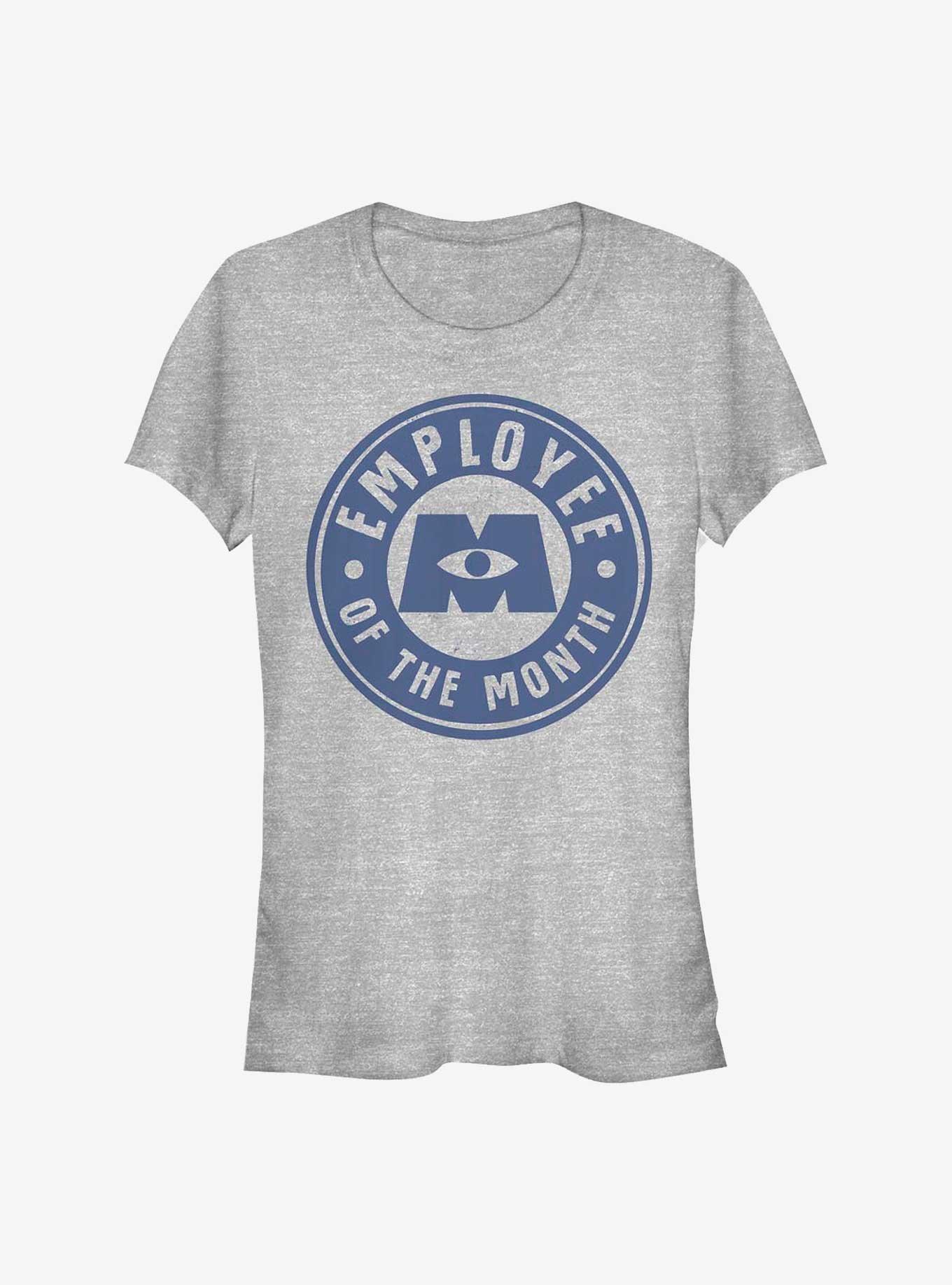 Pixar Monsters At Work Employee Badge Girls T-Shirt, ATH HTR, hi-res