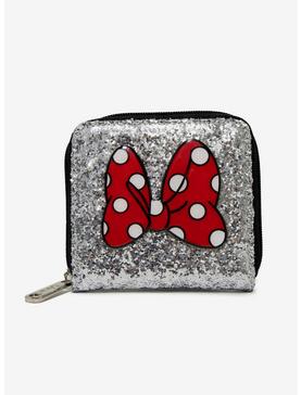 Disney Minnie Mouse Glitter Zip Around Wallet, , hi-res