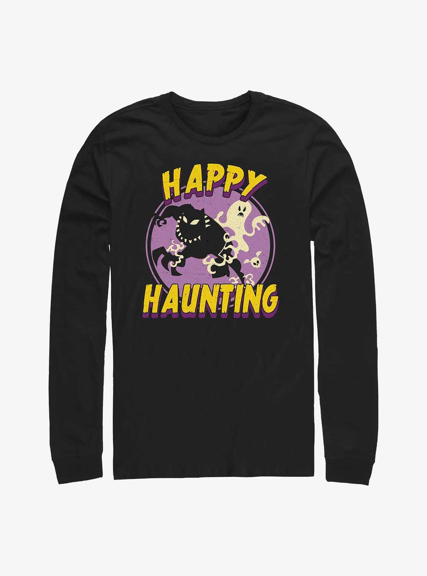 Marvel Black Panther Happy Haunting Long-Sleeve T-Shirt, BLACK, hi-res