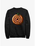 Marvel Captain America Pumpkin Logo Sweatshirt, BLACK, hi-res