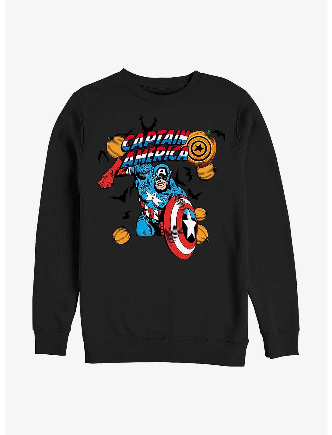 Marvel Captain America Pumpkins Sweatshirt, BLACK, hi-res