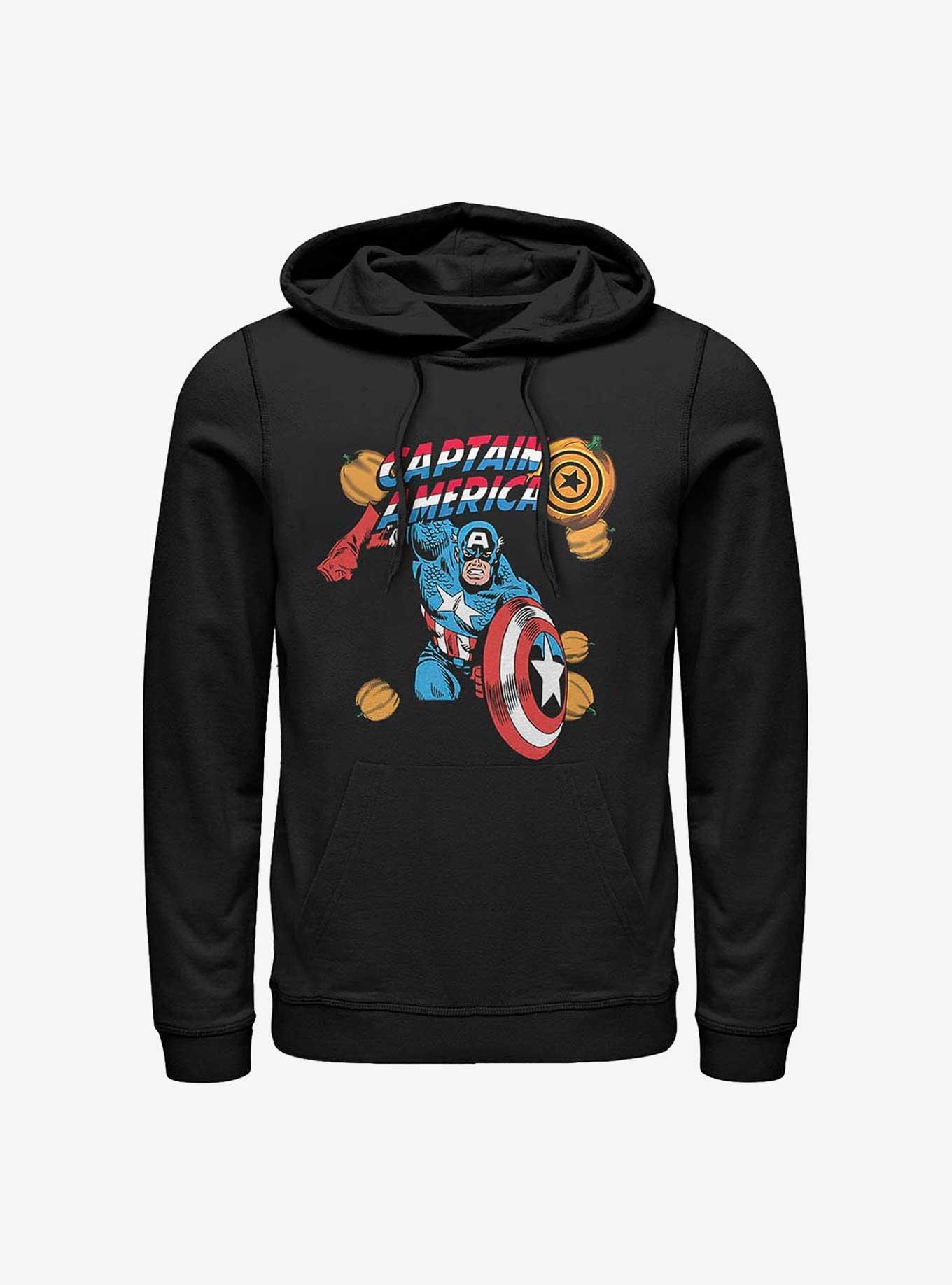 Marvel Captain America Pumpkins Hoodie, BLACK, hi-res