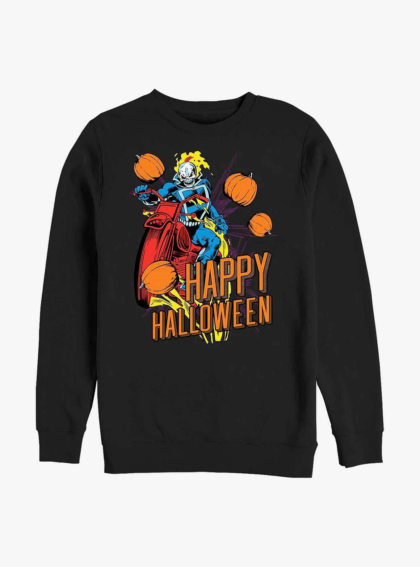 Marvel Ghost Rider Happy Halloween Sweatshirt, BLACK, hi-res