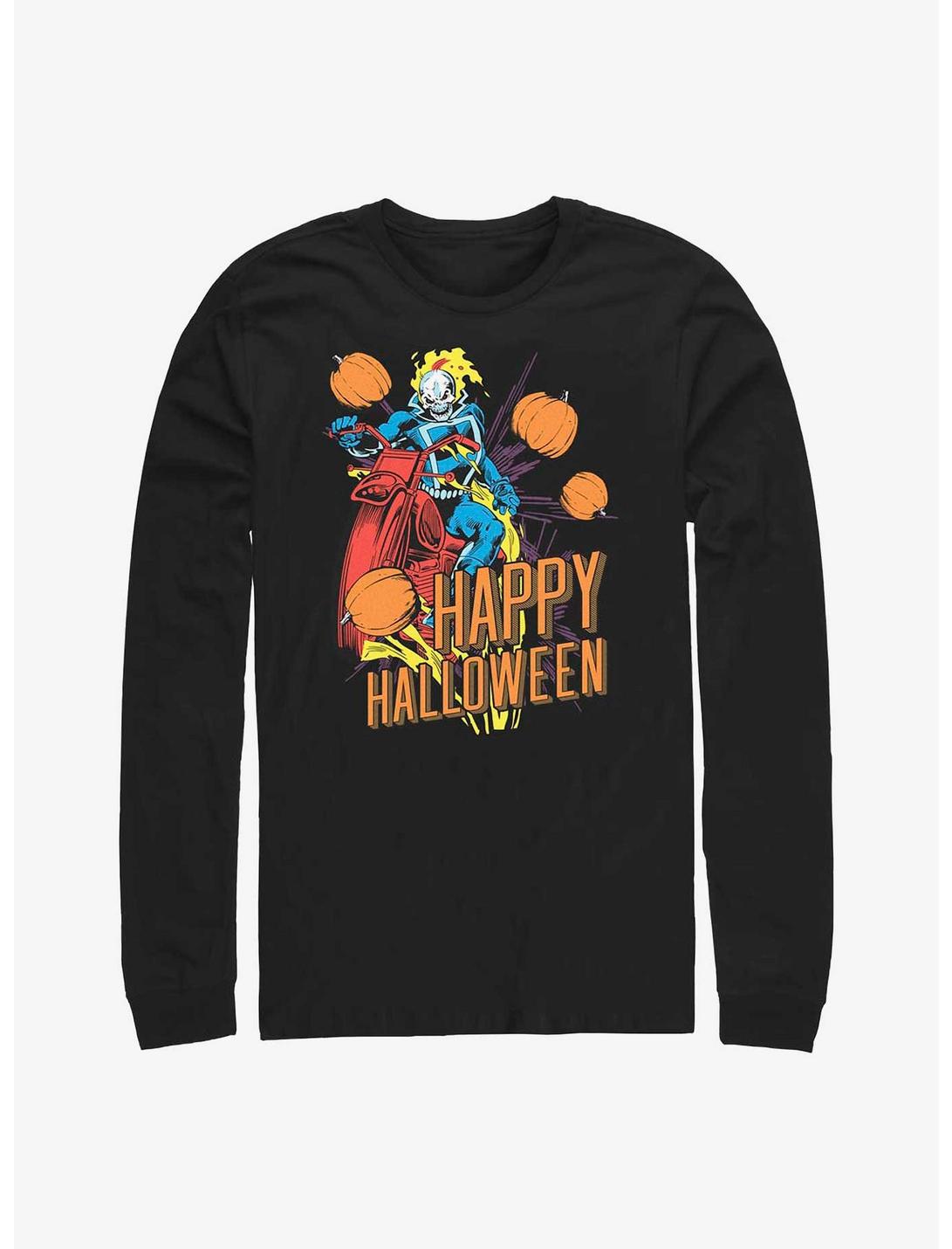 Marvel Ghost Rider Happy Halloween Long-Sleeve T-Shirt, BLACK, hi-res