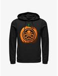 Marvel Hydra Skull Pumpkin Logo Hoodie, BLACK, hi-res