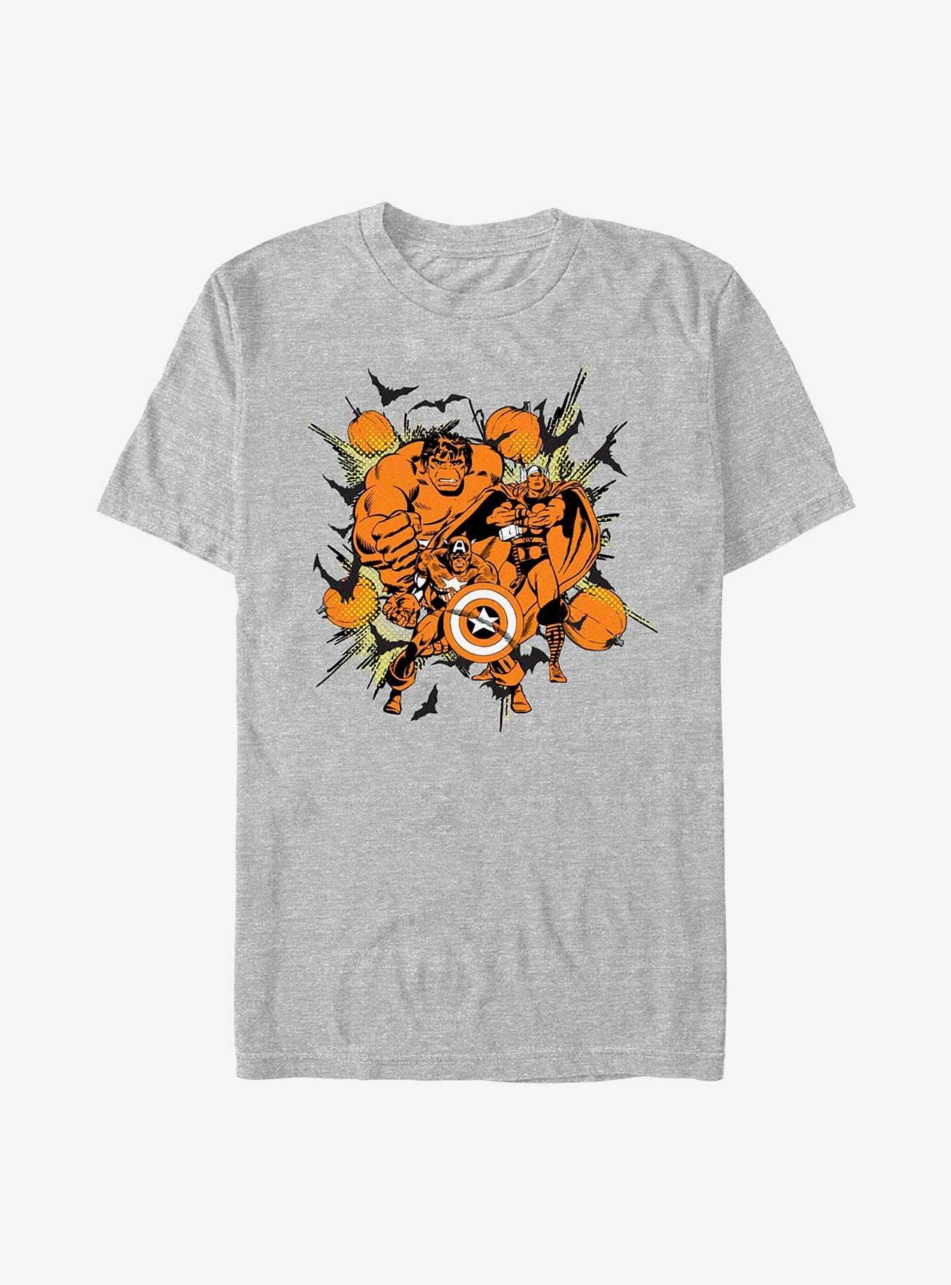 Marvel Captain America, Hulk & Thor Pumpkins T-Shirt, ATH HTR, hi-res