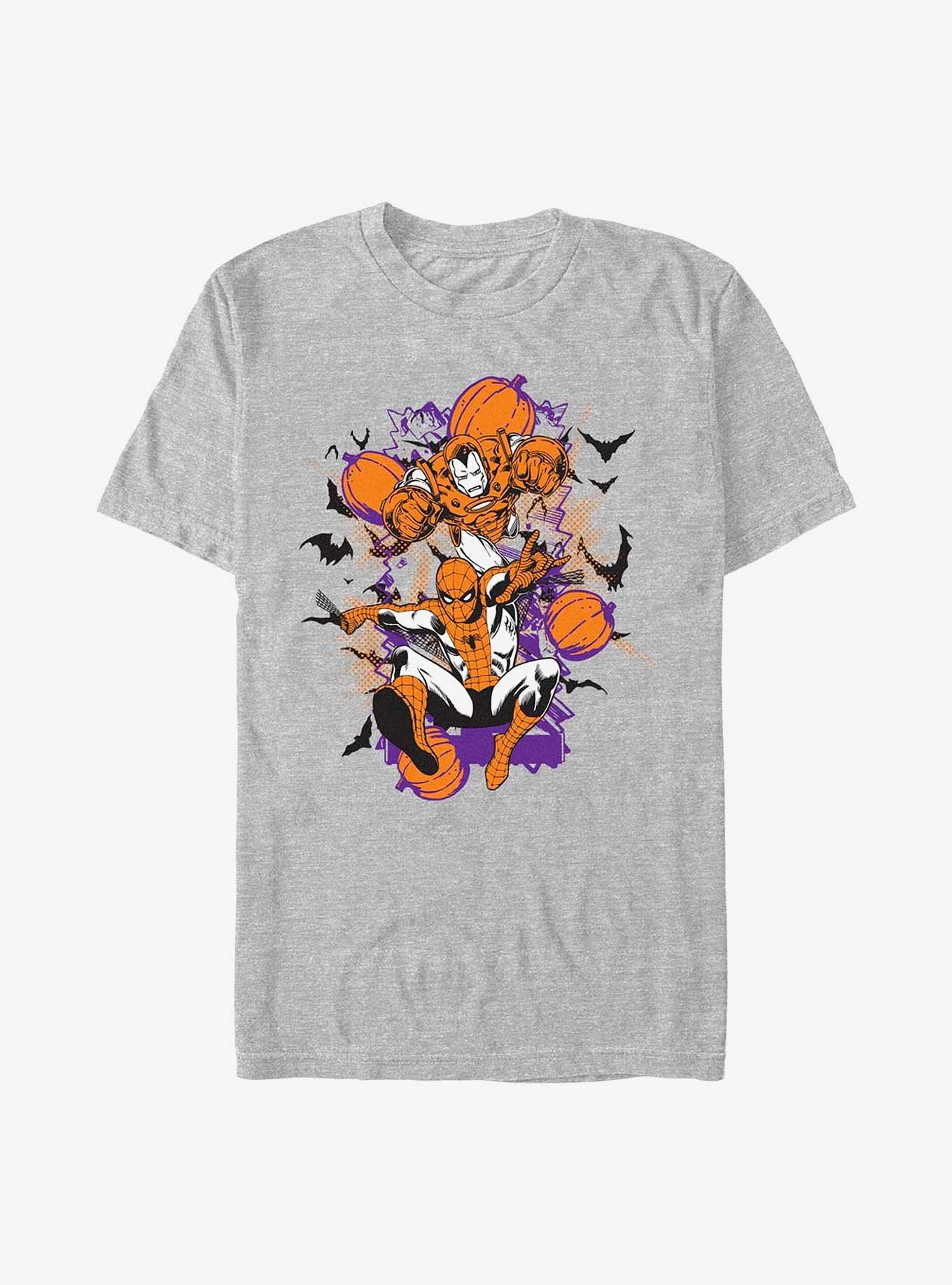 Marvel Iron Man & Spider-Man Pumpkins T-Shirt, , hi-res