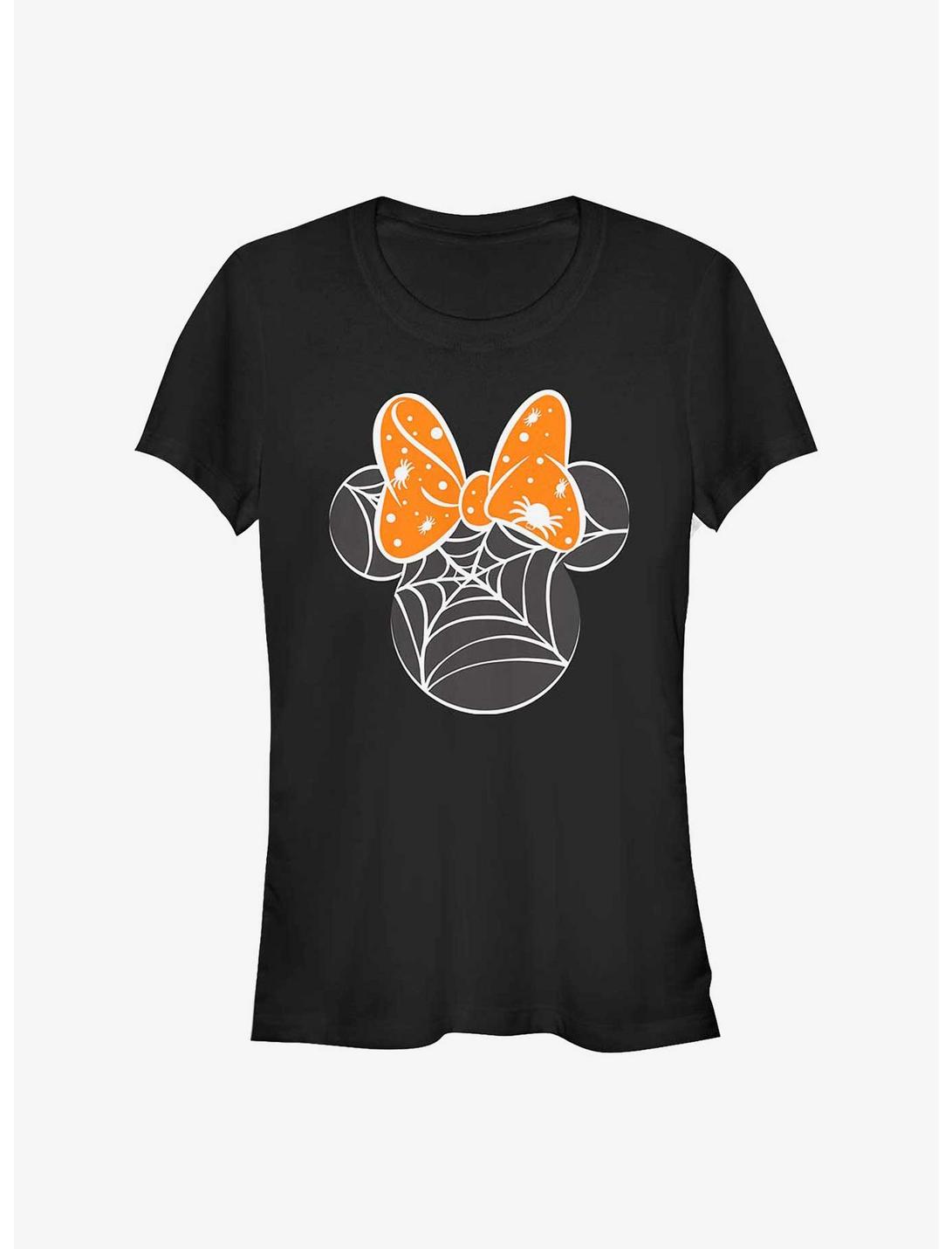 Disney Minnie Mouse Spider Webs Girls T-Shirt, BLACK, hi-res