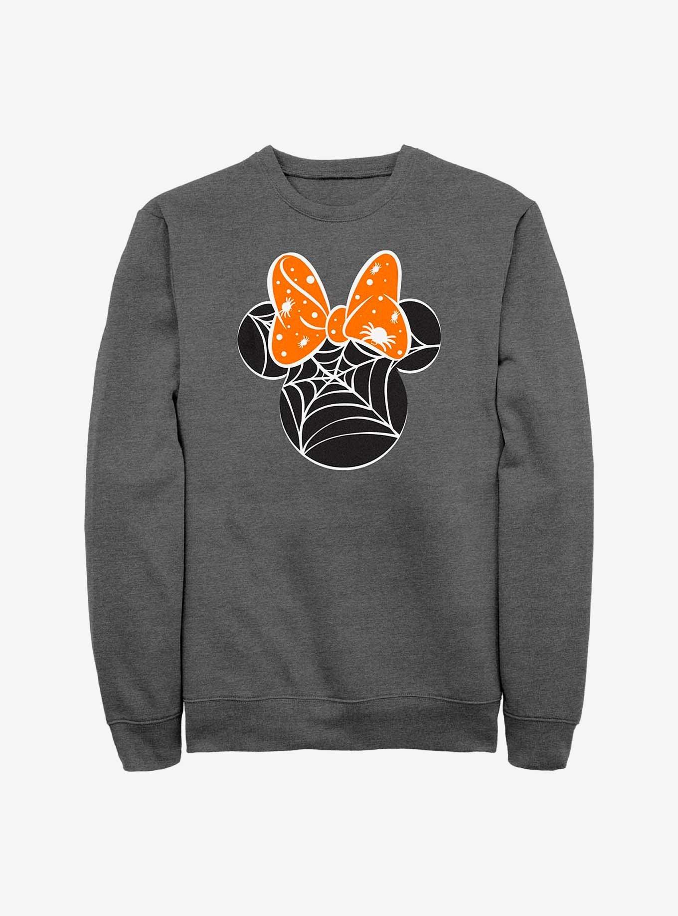 Disney Minnie Mouse Spider Webs Sweatshirt, CHAR HTR, hi-res