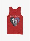 The Nightmare Before Christmas Jack & Sally Together Forever Tank Top, RED, hi-res