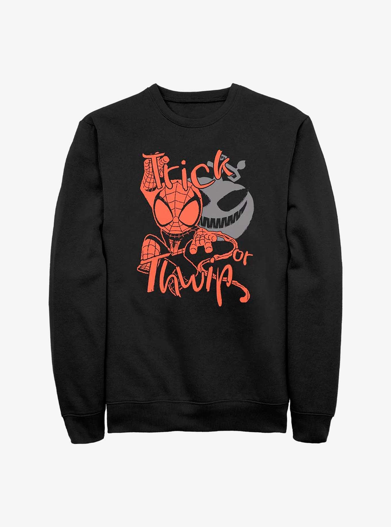 Marvel Spider-Man Trick Or Thwip Sweatshirt, BLACK, hi-res