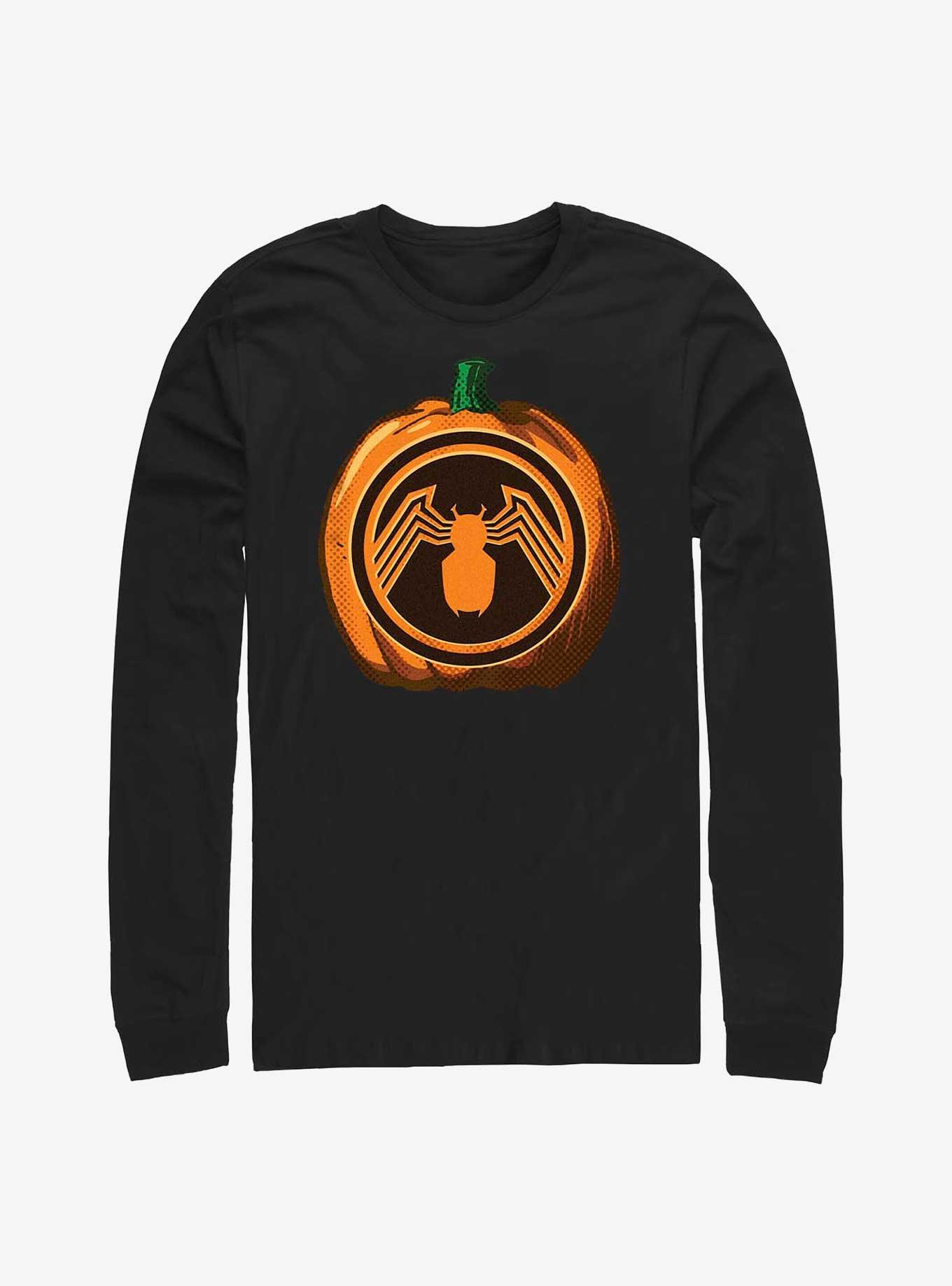 Marvel Venom Pumpkin Long-Sleeve T-Shirt, BLACK, hi-res