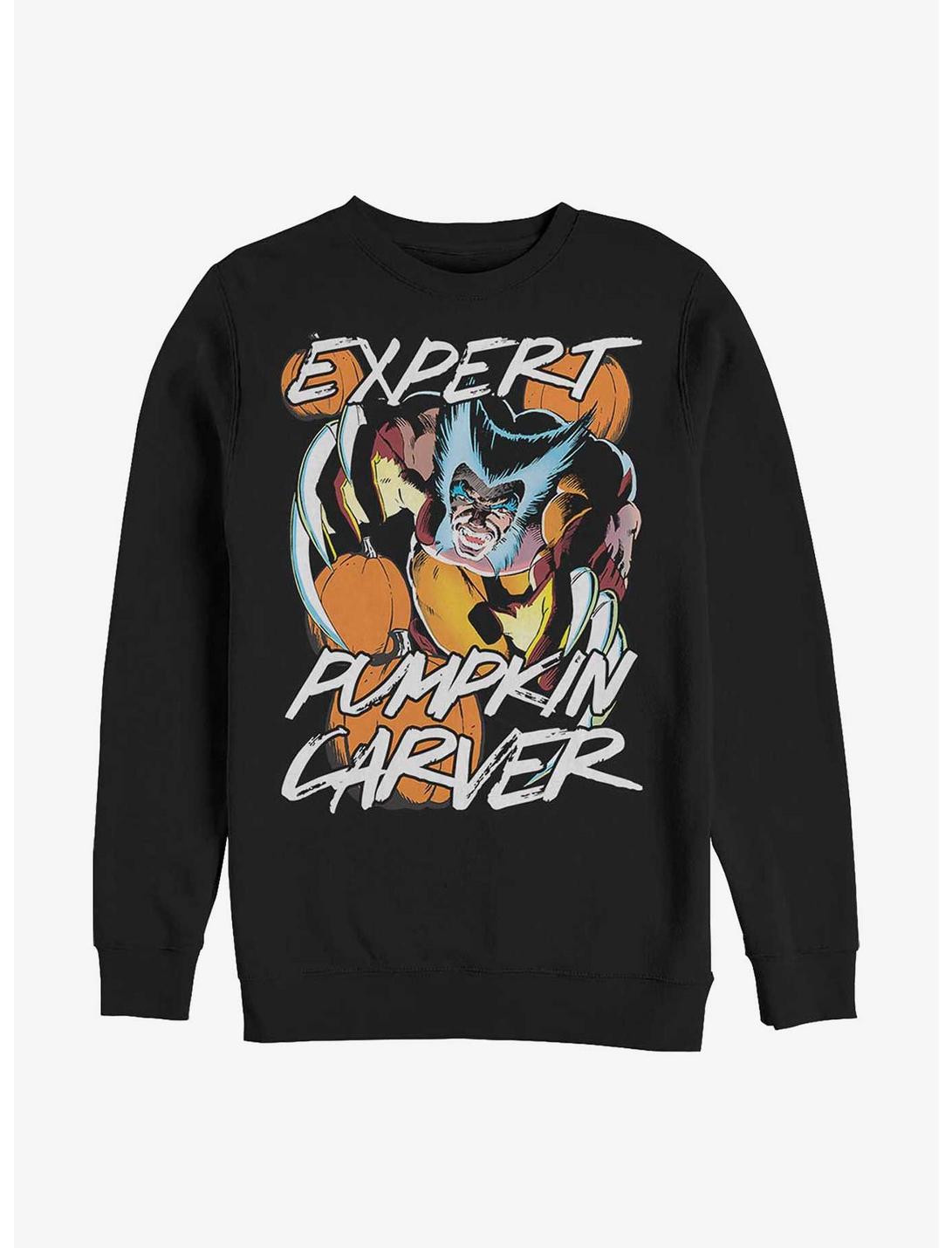 Marvel Wolverine Is An Expert Pumpkin Carver Sweatshirt, BLACK, hi-res