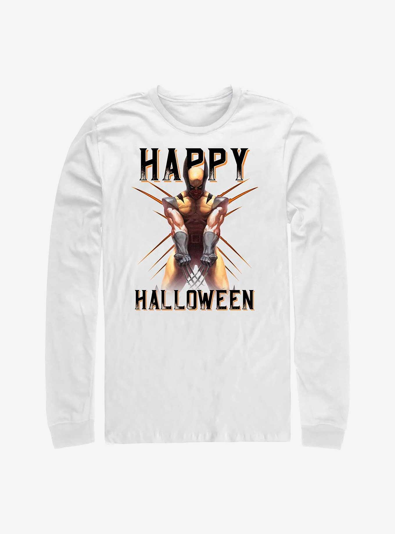 Marvel Wolverine Happy Halloween Long-Sleeve T-Shirt, WHITE, hi-res