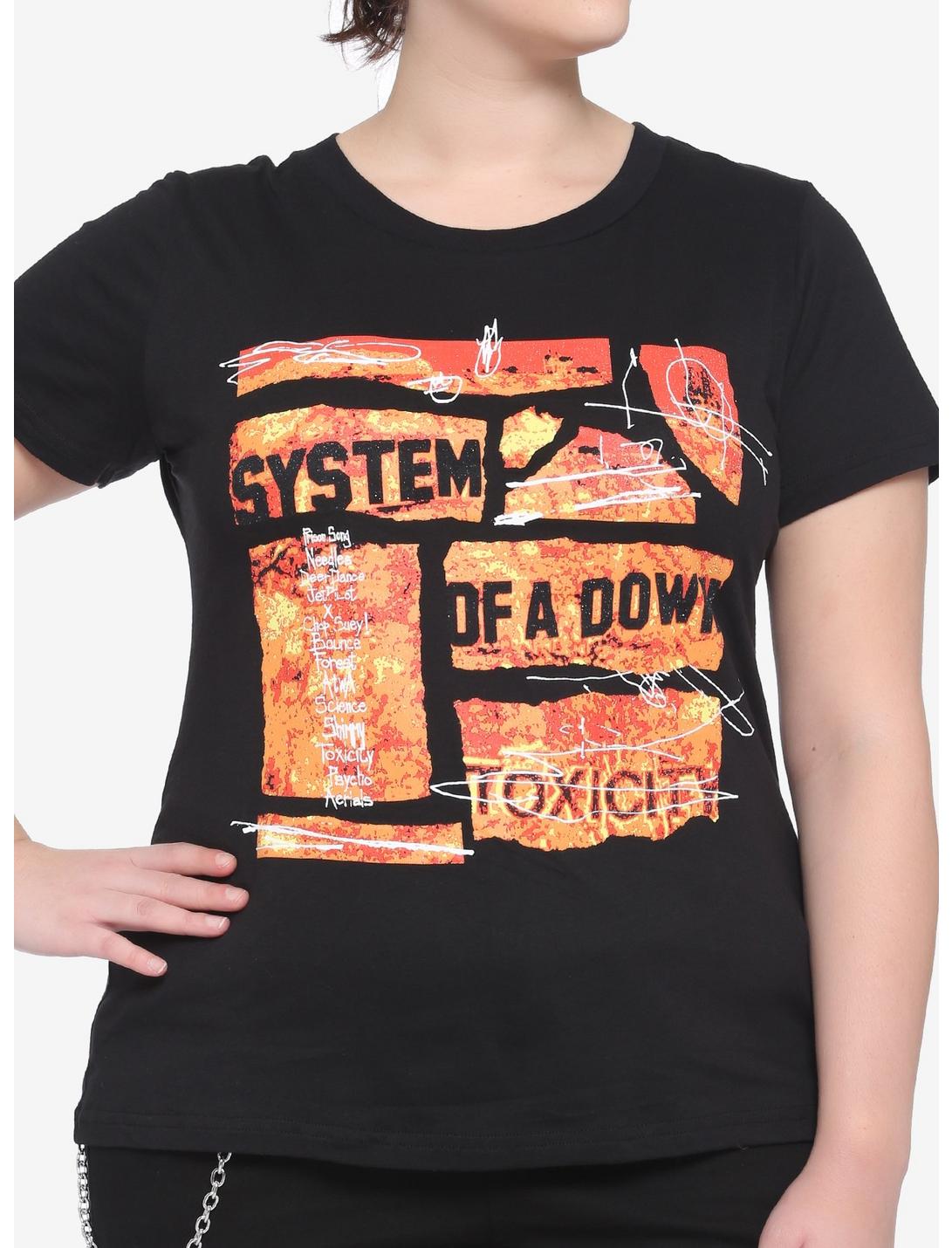 System Of A Down Toxicity Collage Girls T-Shirt Plus Size, BLACK, hi-res