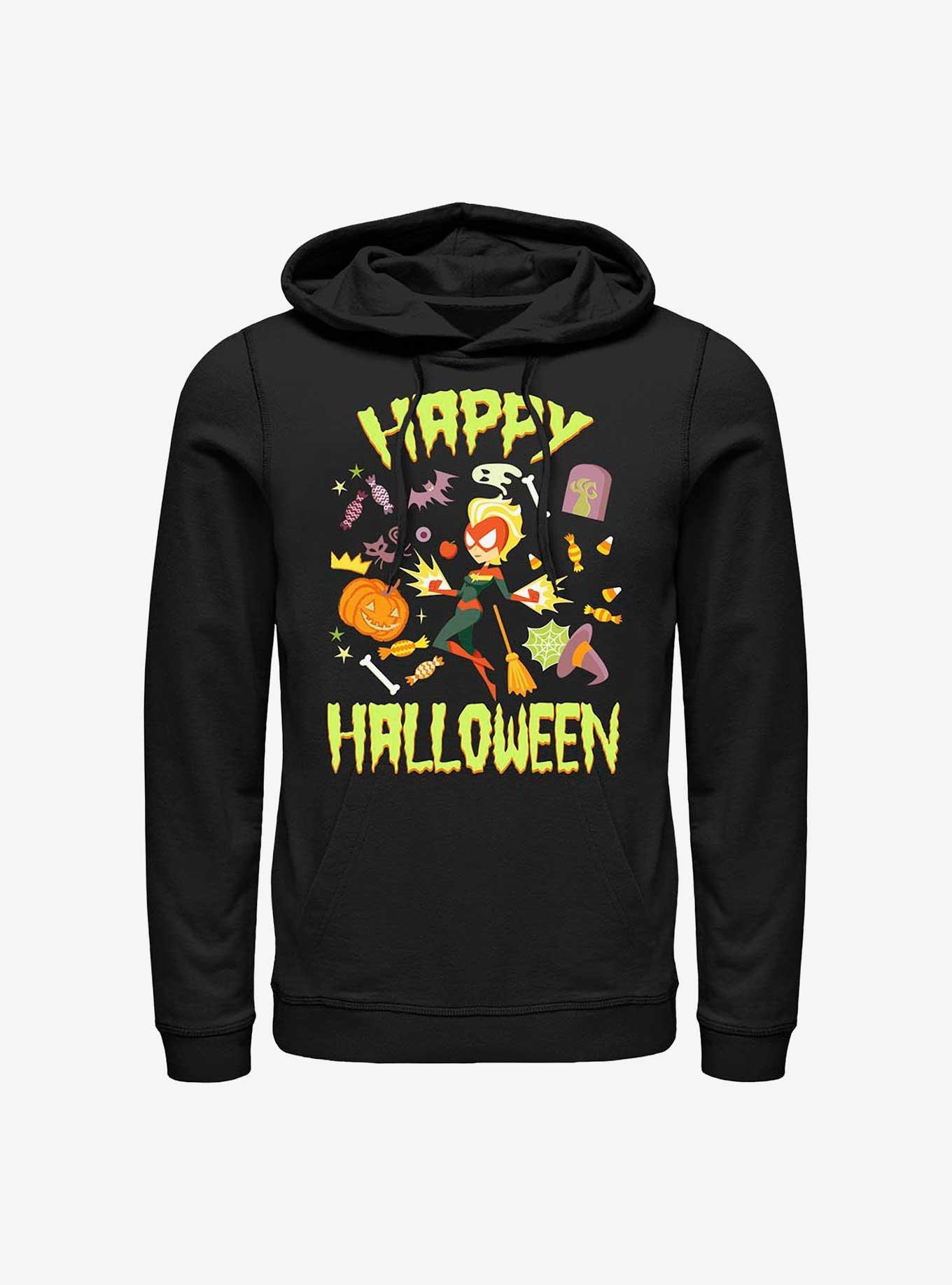 Marvel Captain Marvel Happy Halloween Hoodie, BLACK, hi-res