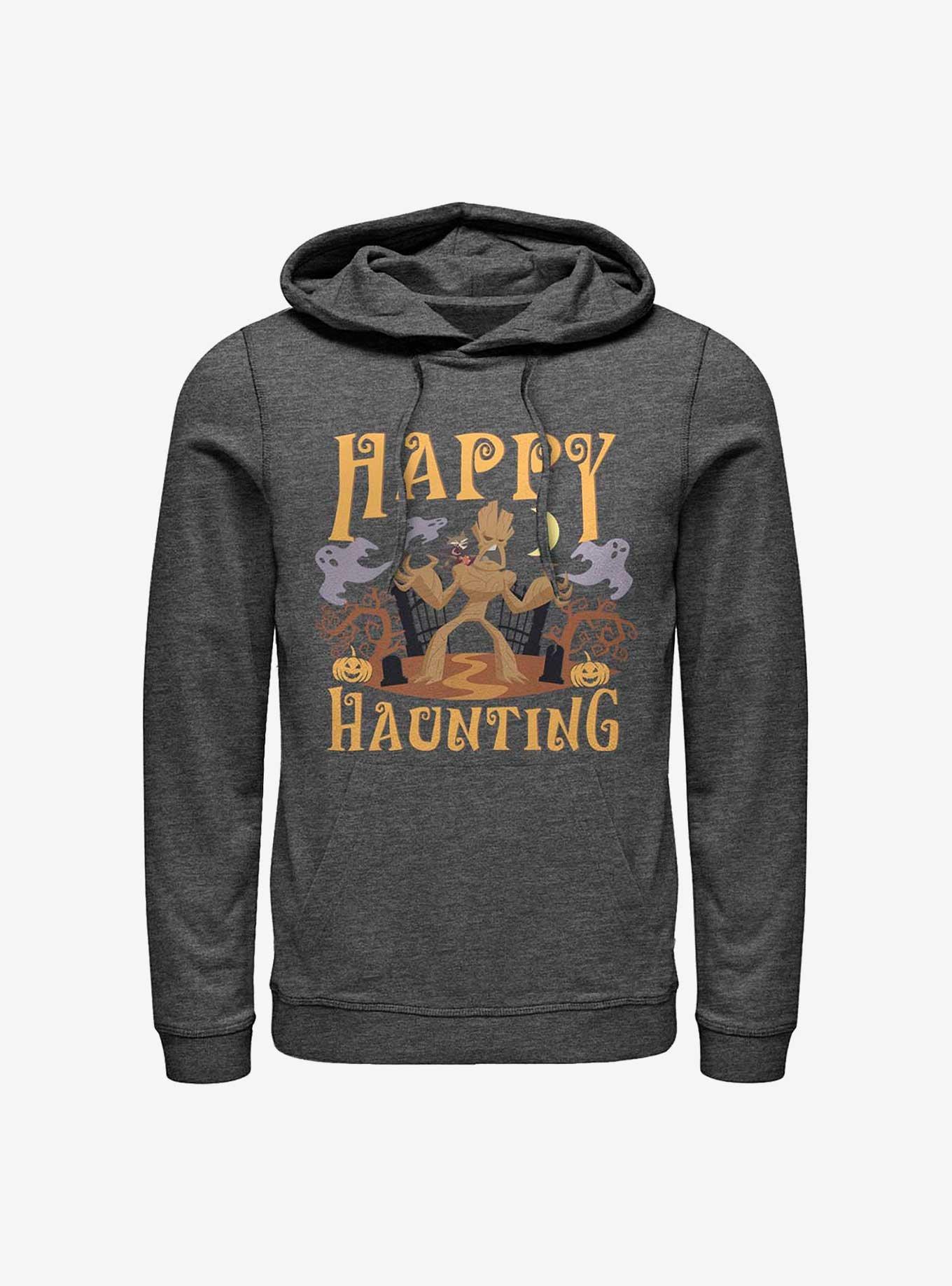 Marvel Guardians Of The Galaxy Groot & Rocket Happy Haunting Hoodie, CHAR HTR, hi-res