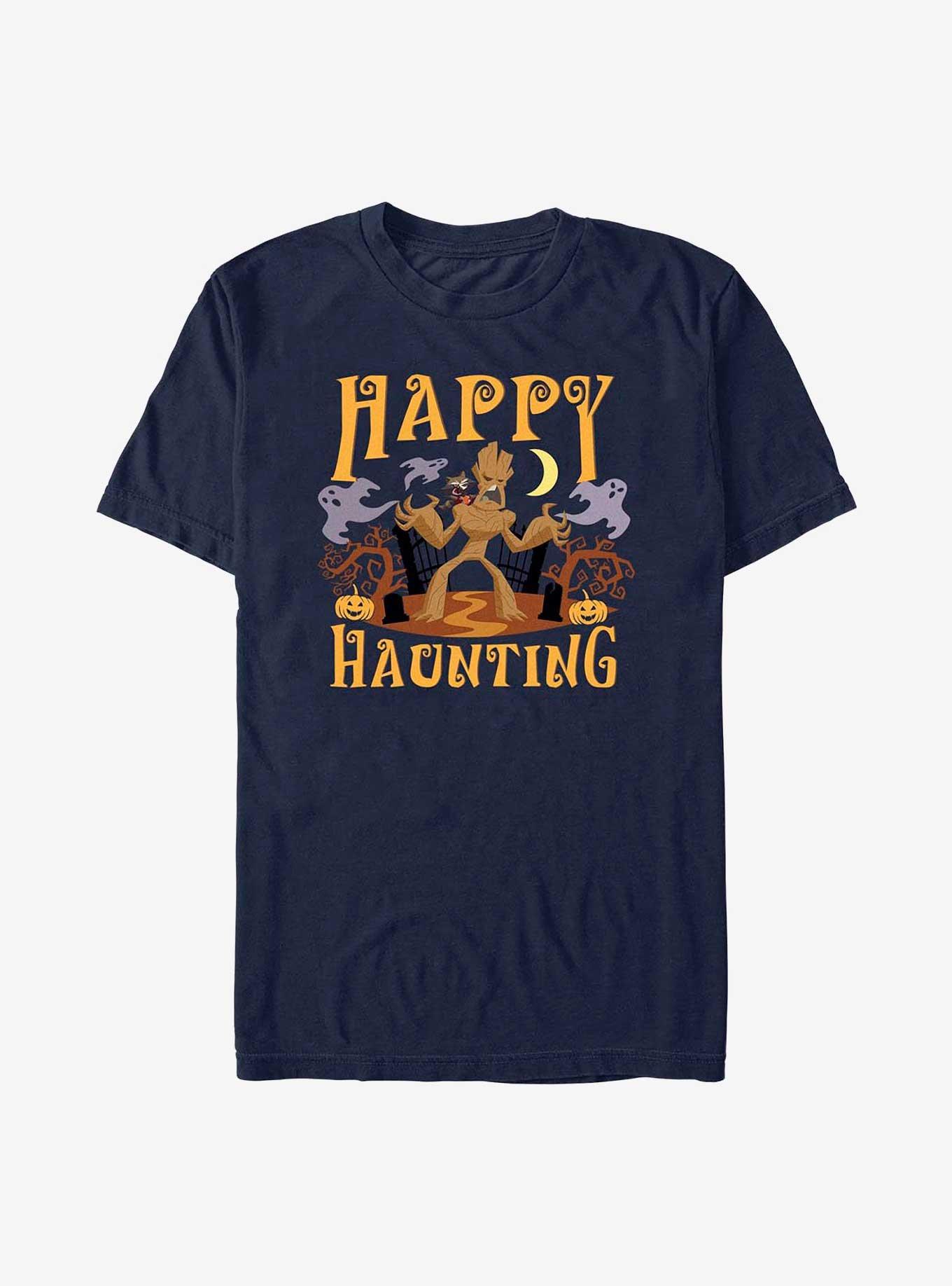 Marvel Guardians Of The Galaxy Groot & Rocket Happy Haunting T-Shirt