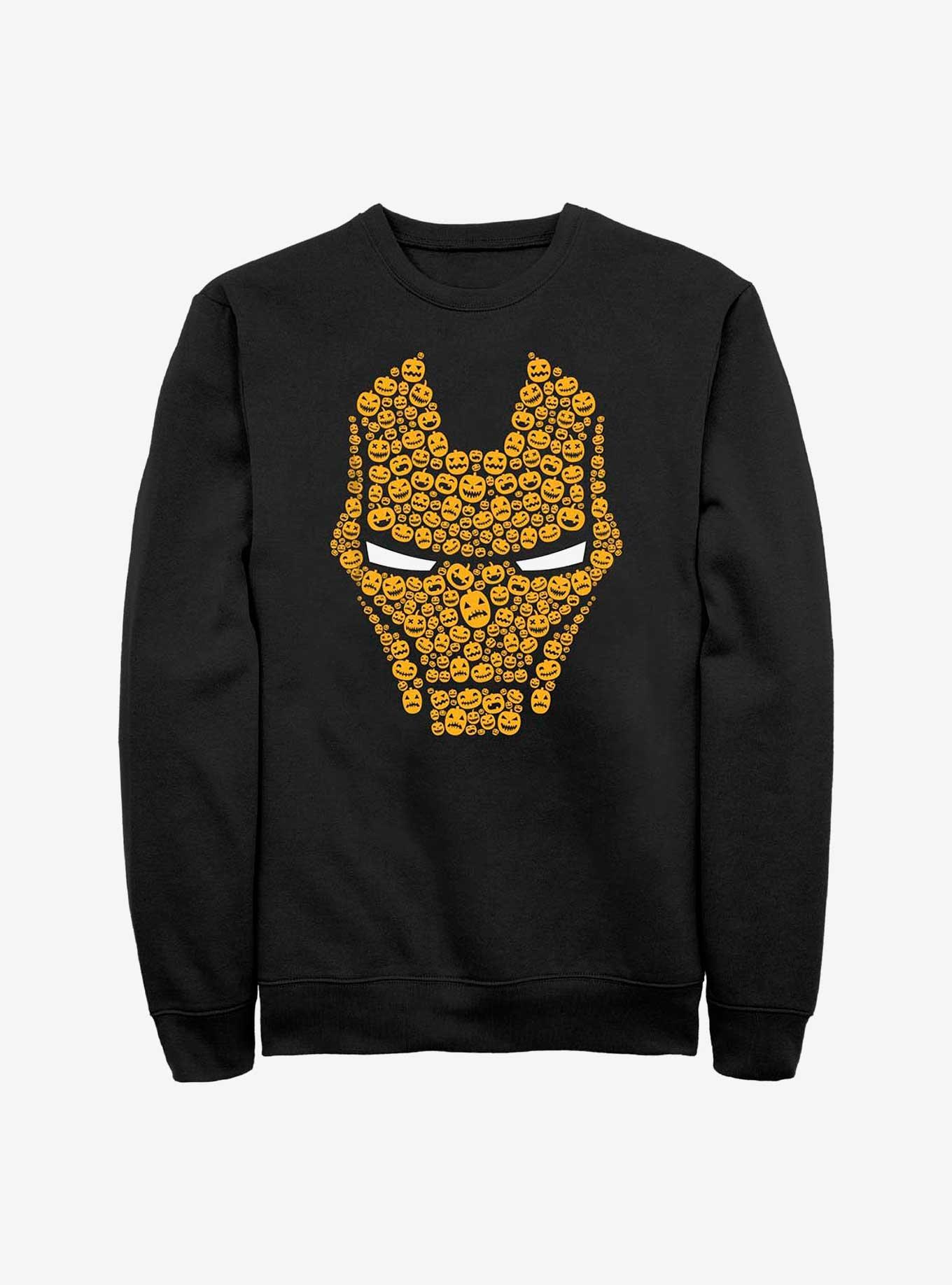 Marvel Iron Man Pumpkin Face Sweatshirt, BLACK, hi-res