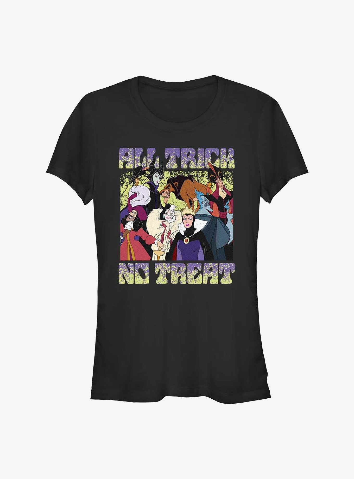 Disney Villains All Trick No Treat Girls T-Shirt, BLACK, hi-res