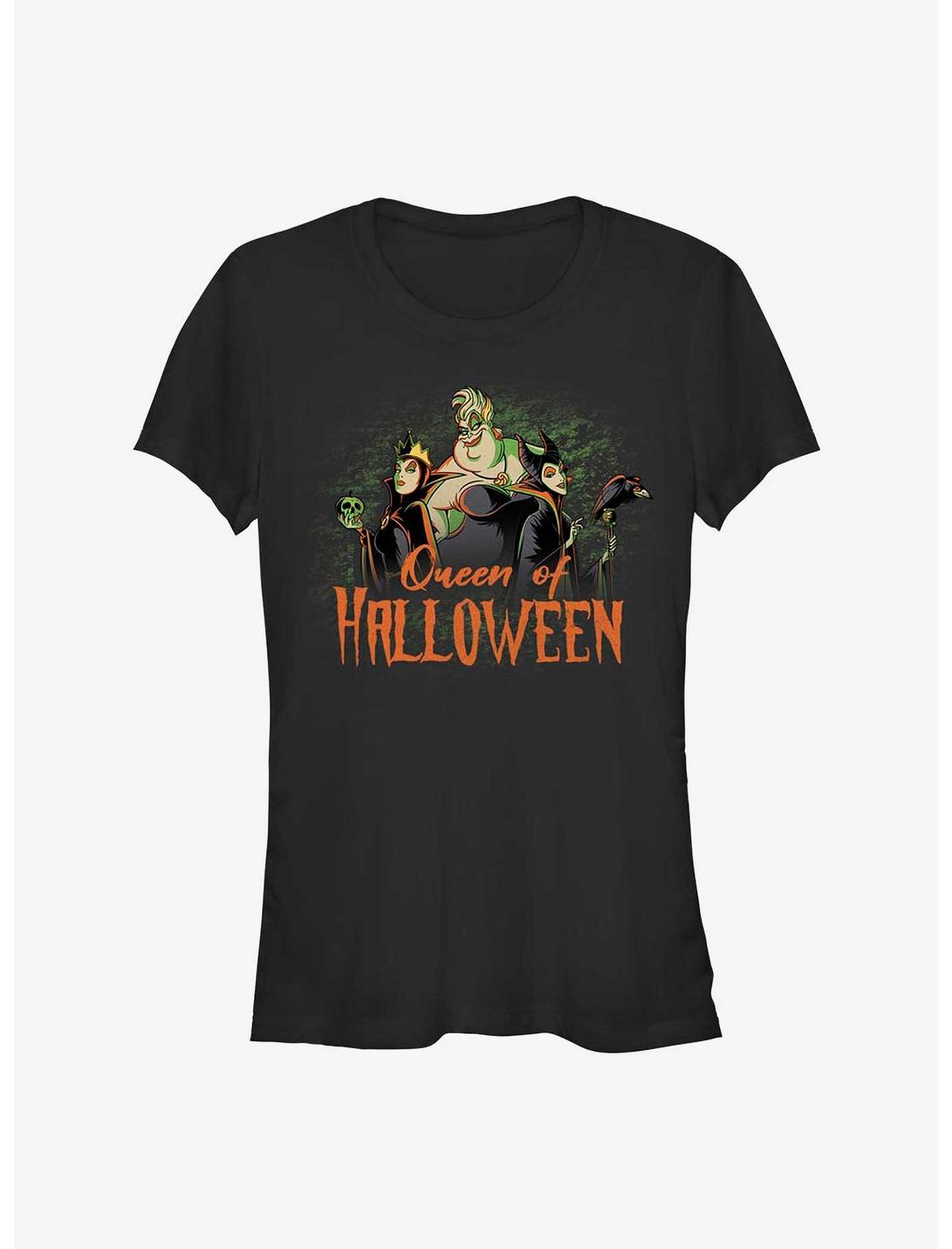 Disney Villains Queen Of Halloween Girls T-Shirt, BLACK, hi-res