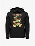 Star Wars The Mandalorian The Child Protect, Attack, & Snack Hoodie, BLACK, hi-res