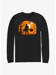Star Wars The Mandalorian & The Child Halloween Silhouette Long-Sleeve T-Shirt, BLACK, hi-res