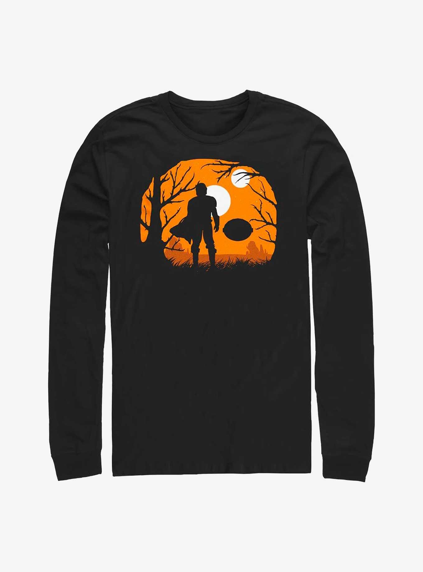 Star Wars The Mandalorian & The Child Halloween Silhouette Long-Sleeve T-Shirt, , hi-res