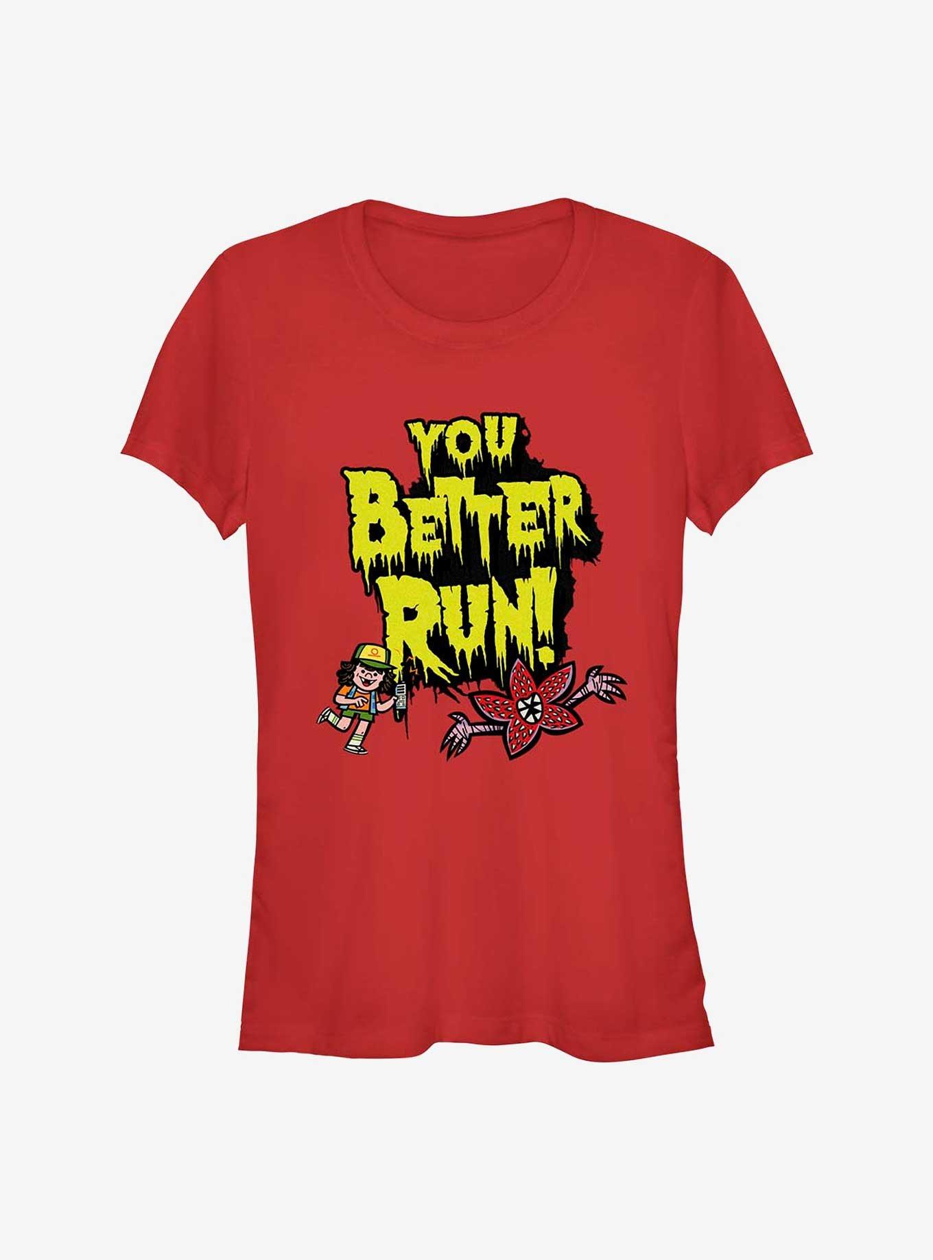 Stranger Things Dustin You Better Run Girls T-Shirt, , hi-res