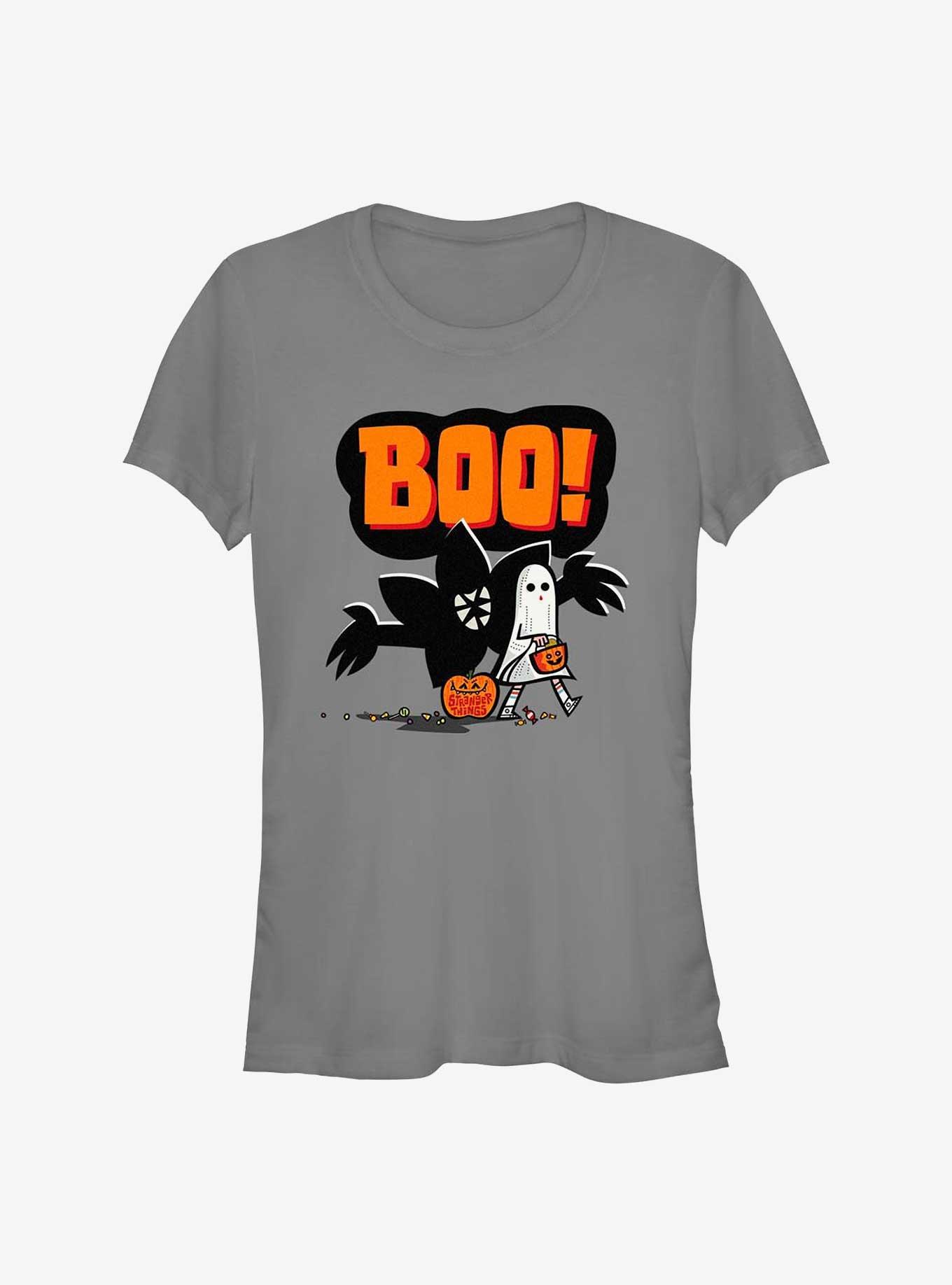 Stranger Things Demogorgon Boo Scare Girls T-Shirt, CHARCOAL, hi-res