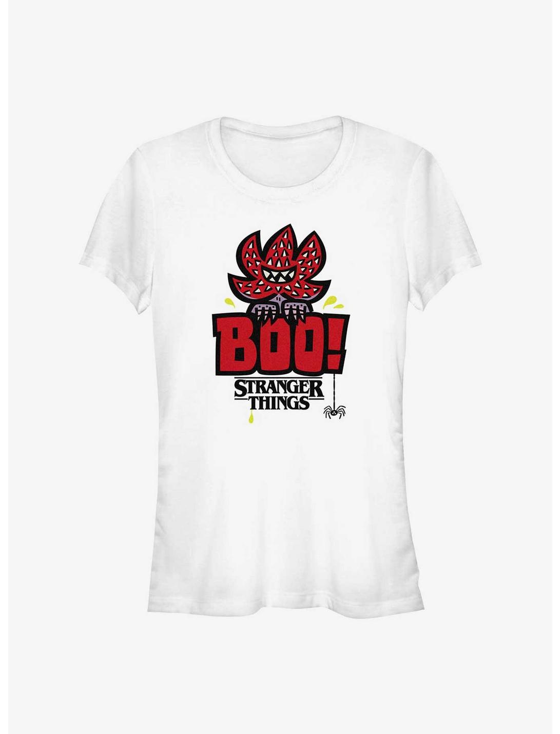 Stranger Things Demogorgon Boo! Girls T-Shirt, WHITE, hi-res
