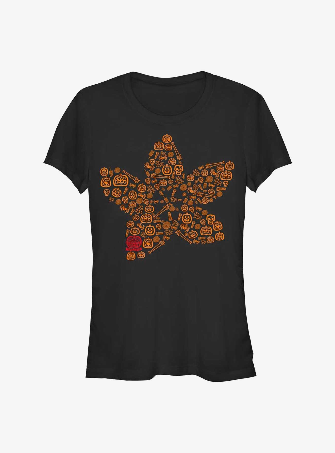 Stranger Things Run Demogorgon Spooky Fill Girls T-Shirt, BLACK, hi-res