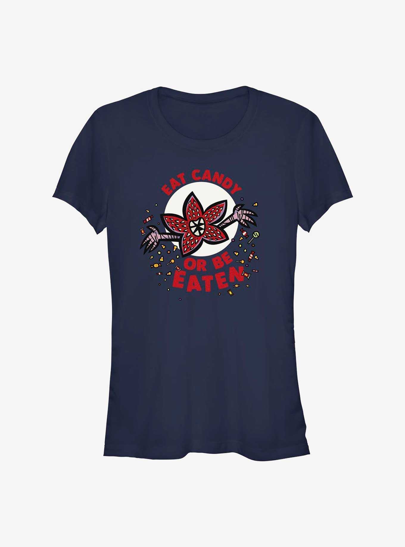 Stranger Things Eat Candy Or Be Eaten Girls T Shirt BLUE Hot Topic