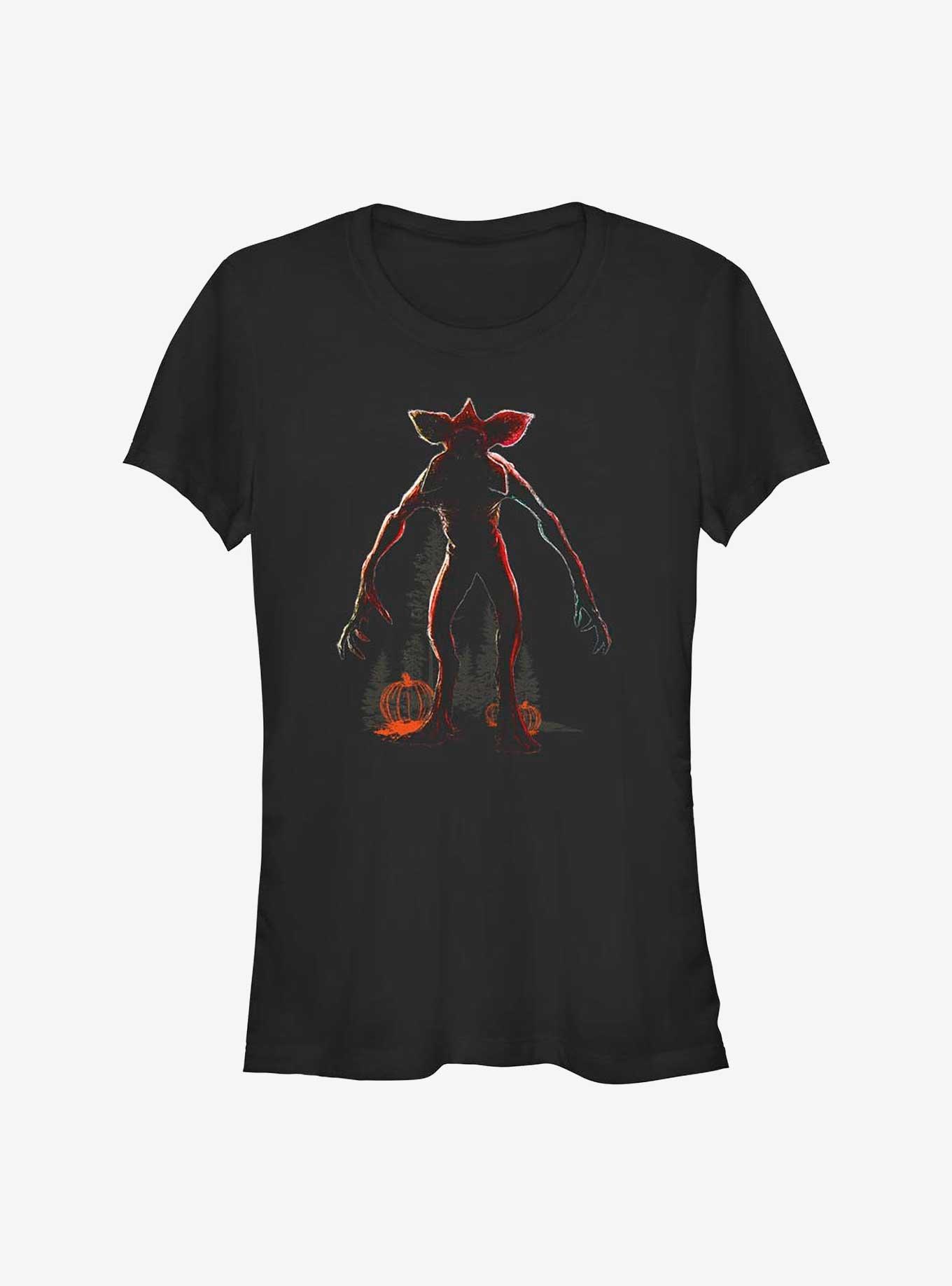 Stranger Things Demogorgon Silhouette Girls T-Shirt, BLACK, hi-res