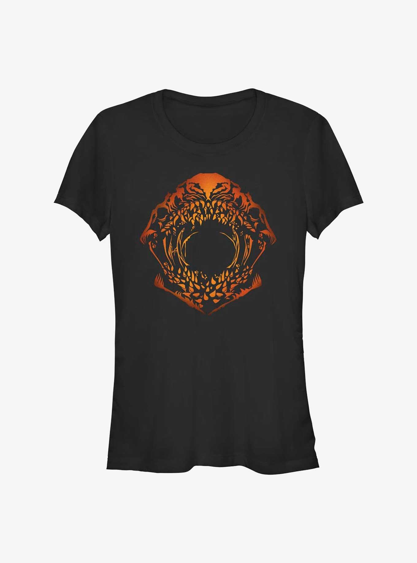 Stranger Things Mind Flayer Pumpkin Girls T-Shirt, BLACK, hi-res