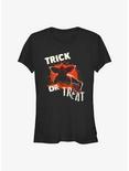 Stranger Things Demogorgon Pumpkin Trick Or Treat Girls T-Shirt, BLACK, hi-res