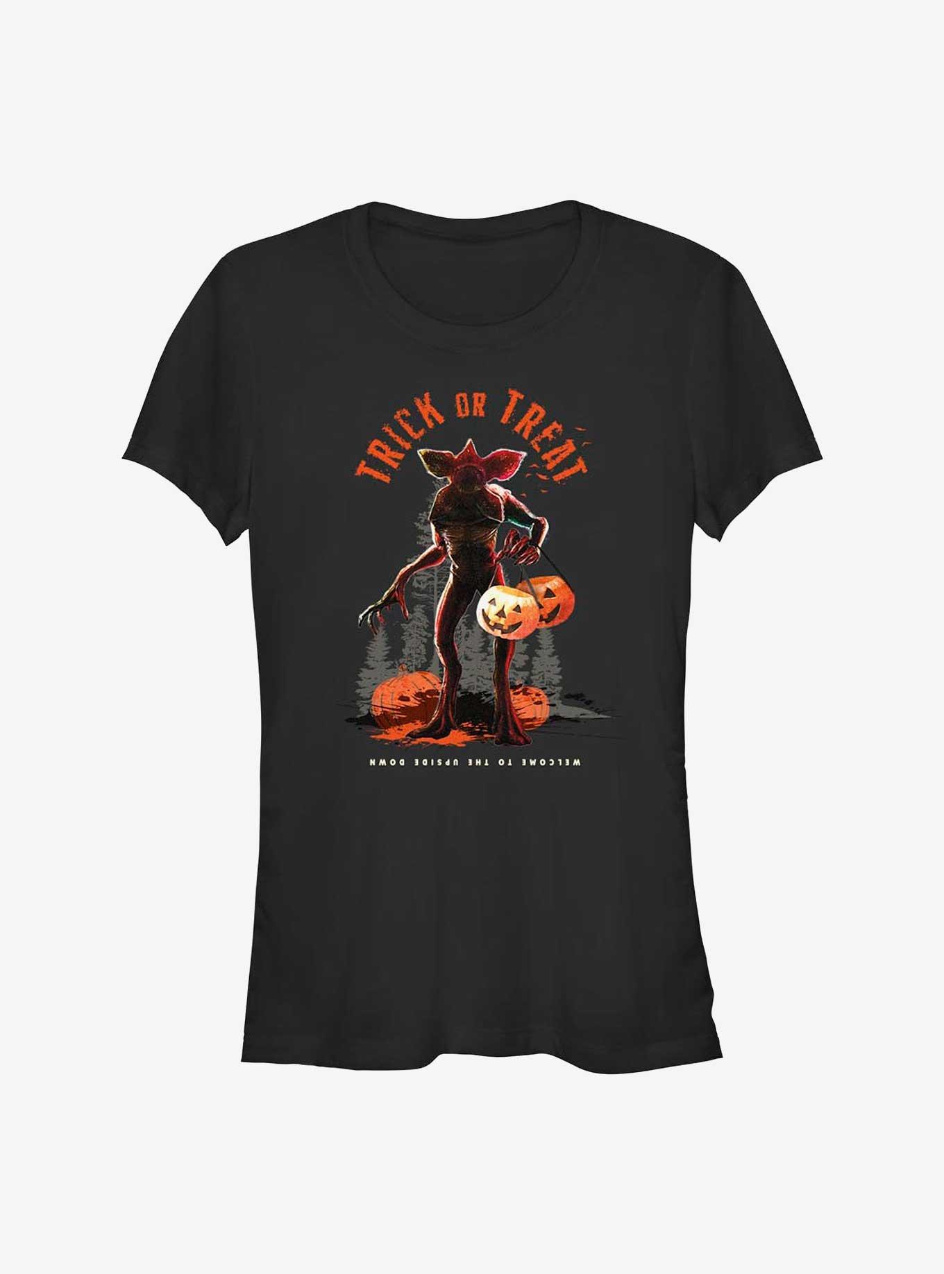 Stranger Things Trick Or Treating Demogorgon Girls T-Shirt, BLACK, hi-res