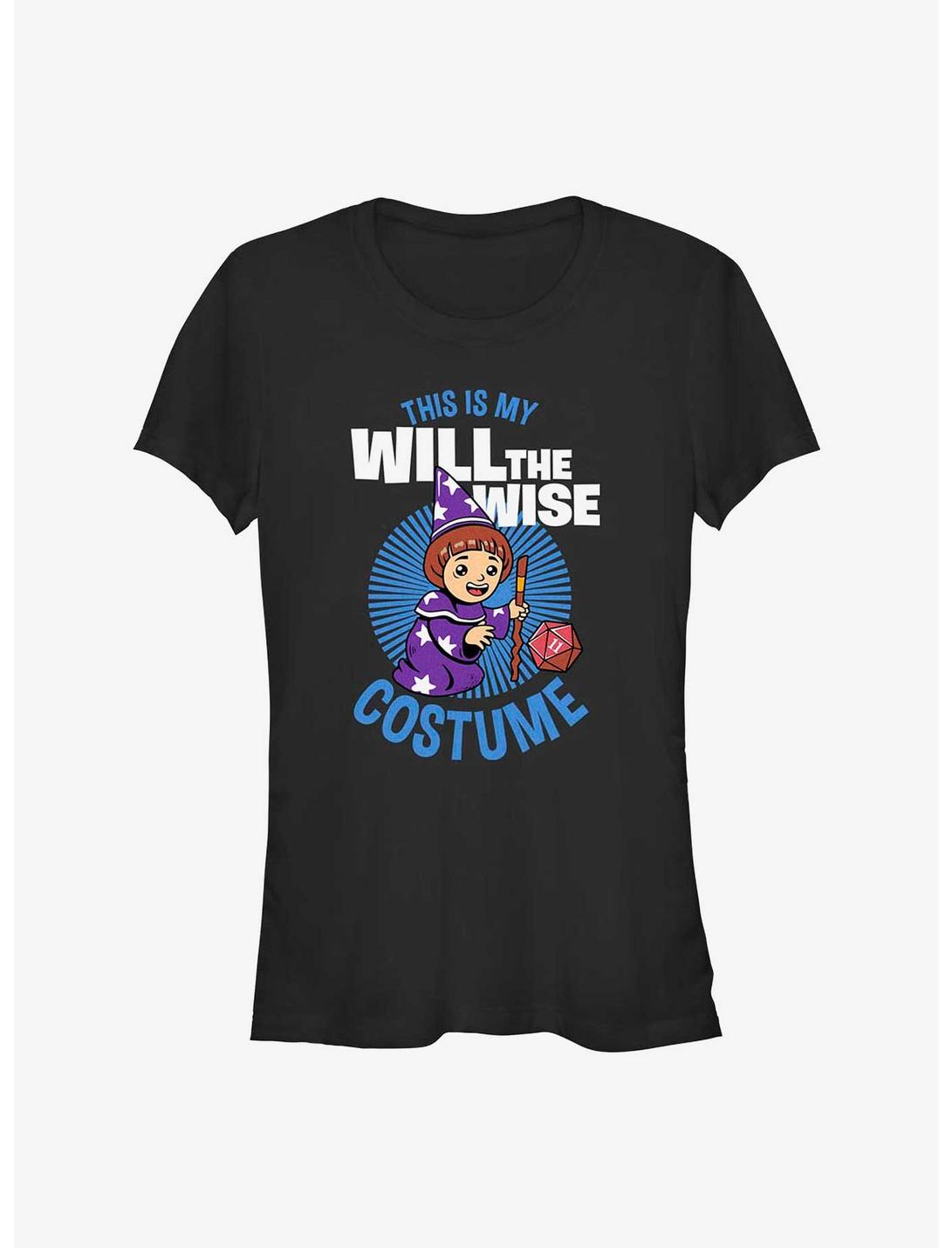 Stranger Things This Is My Will The Wise Costume Girls T-Shirt, BLACK, hi-res