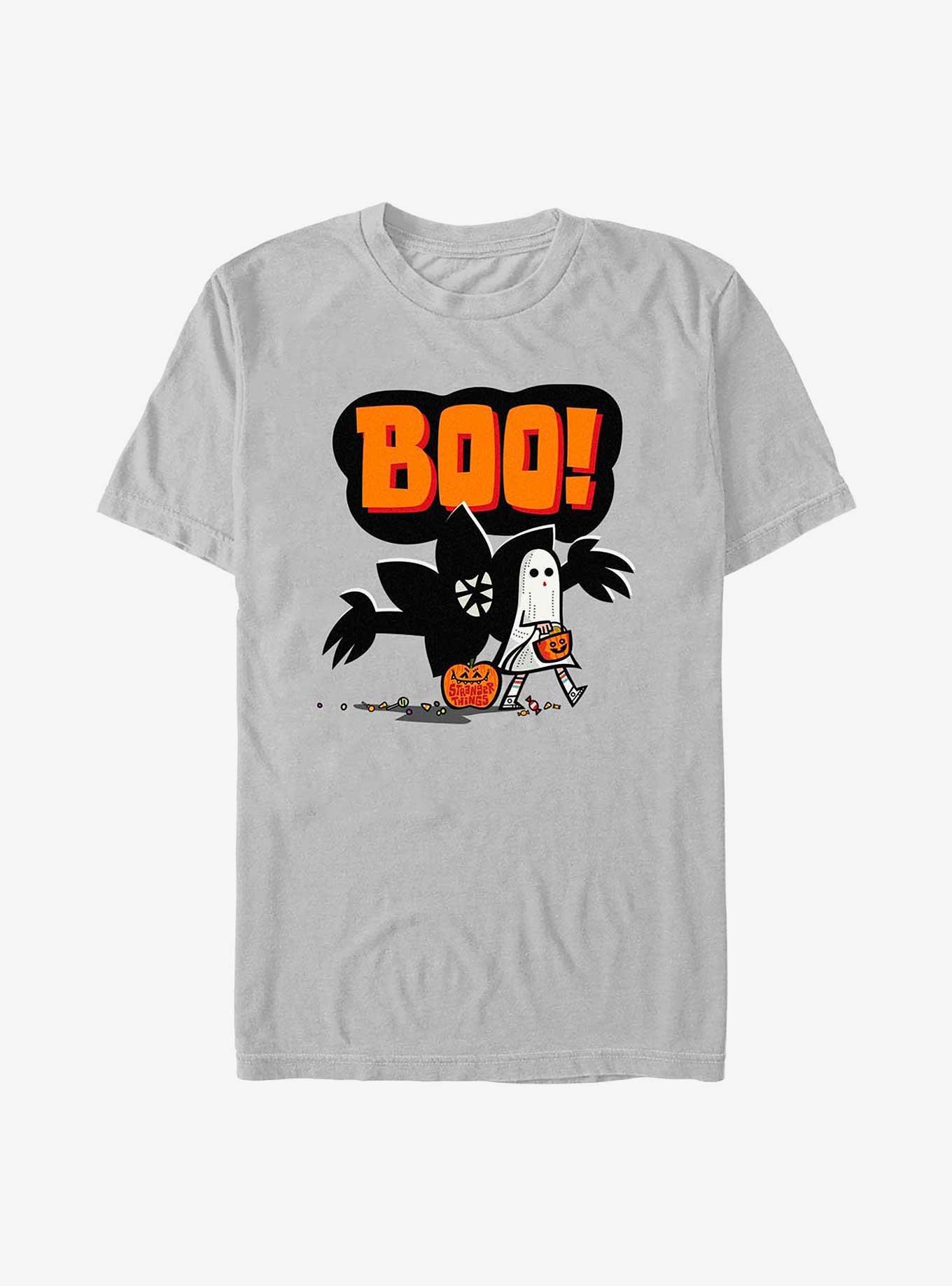 Stranger Things Demogorgon Boo Scare T-Shirt, SILVER, hi-res