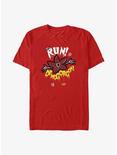 Stranger Things Run Away! Demogorgon! T-Shirt, RED, hi-res