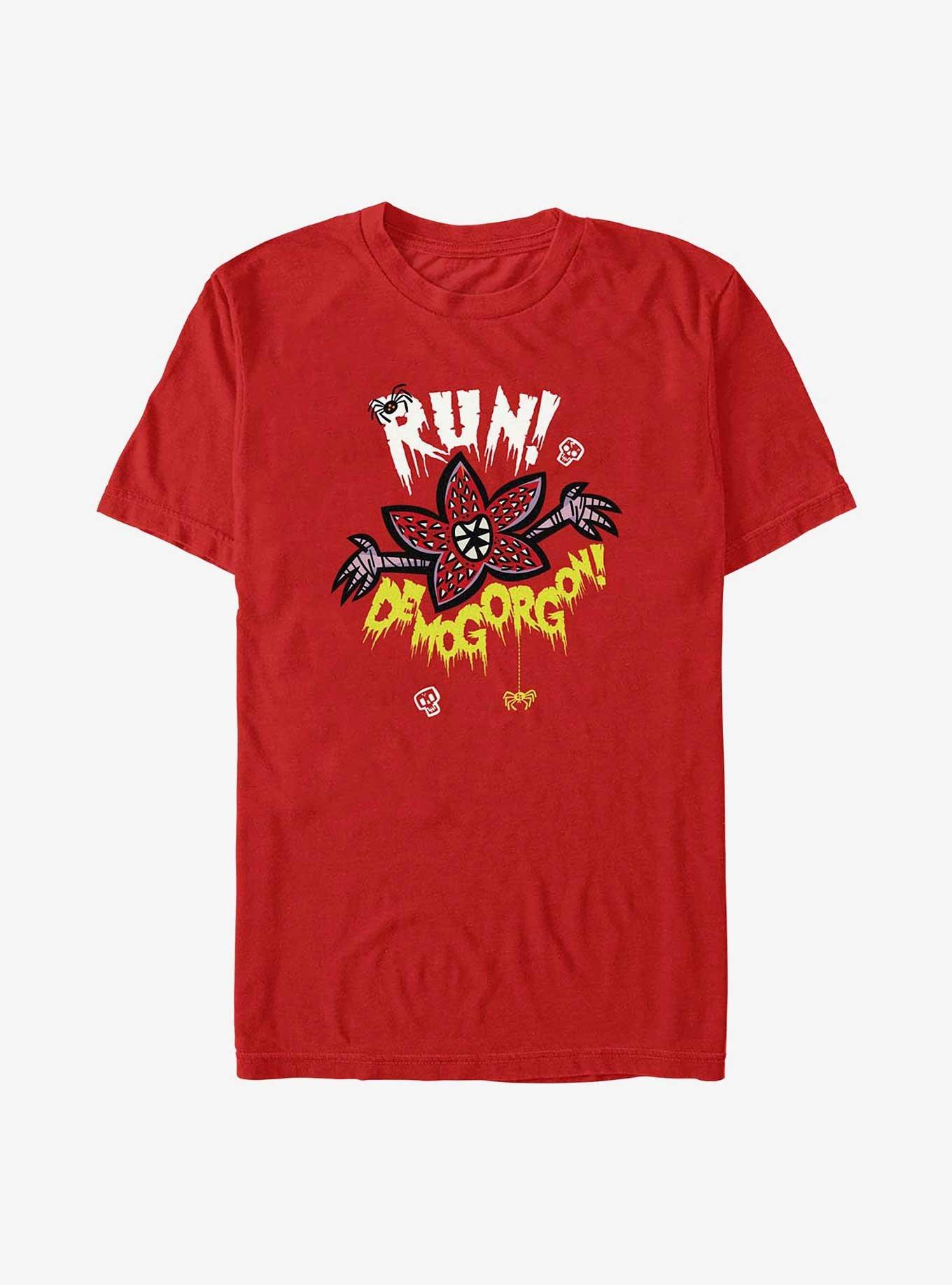 Stranger Things Run Away! Demogorgon! T-Shirt, , hi-res