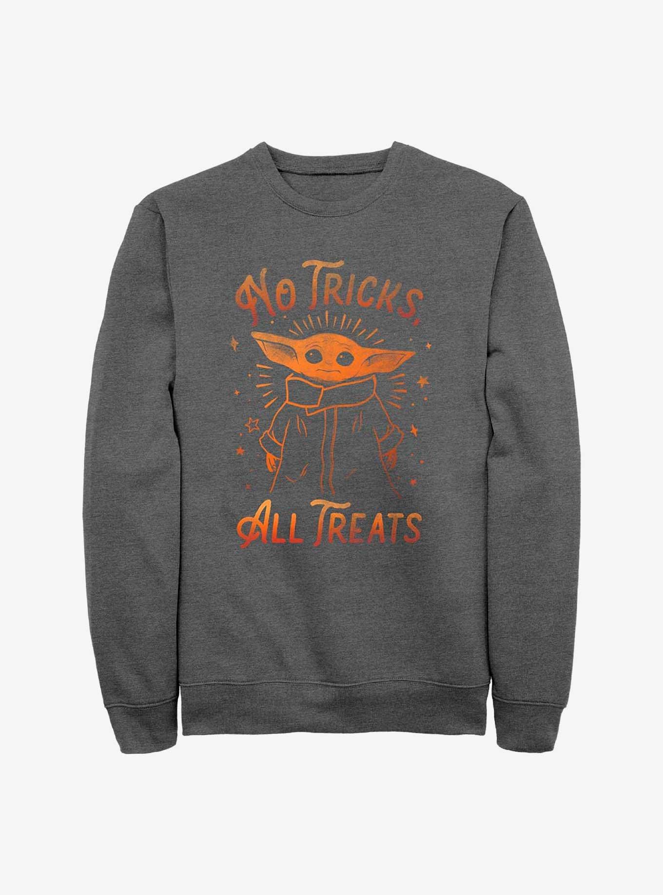 Star Wars The Mandalorian The Child All Treats Sweatshirt, CHAR HTR, hi-res