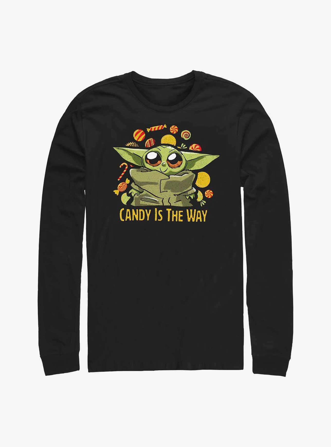 Star Wars The Mandalorian The Child Candy Is The Way Long-Sleeve T-Shirt, BLACK, hi-res