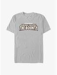 Star Wars The Mandalorian Bring Home The Bounty Logo T-Shirt, SILVER, hi-res